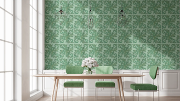 Mandala warp green wallpaper